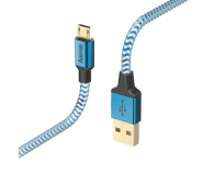 Hama KABEL USB-microUSB 1.5M HAMA REFLECTED niebieski # - 1457237 - zdjęcie 1
